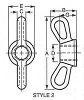 Type C Style 3 Wing Nuts