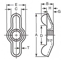 Type D Style 2 Wing Nuts